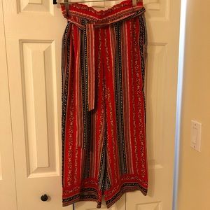 LOFT Tie-Waist Wide Leg Pant